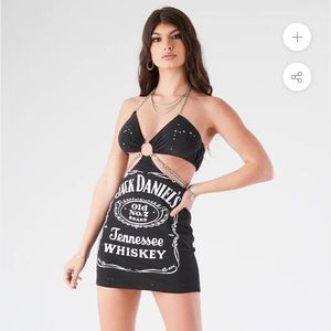 L.F Stores Vintage Reworked Tennessee Whiskey Chain Mini Dress